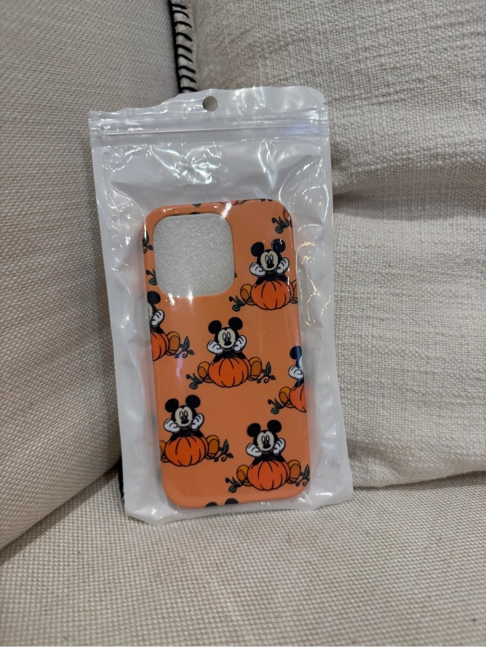 Orange Halloween Pumpkin Mickey Mouse iPhone 14 Pro Case